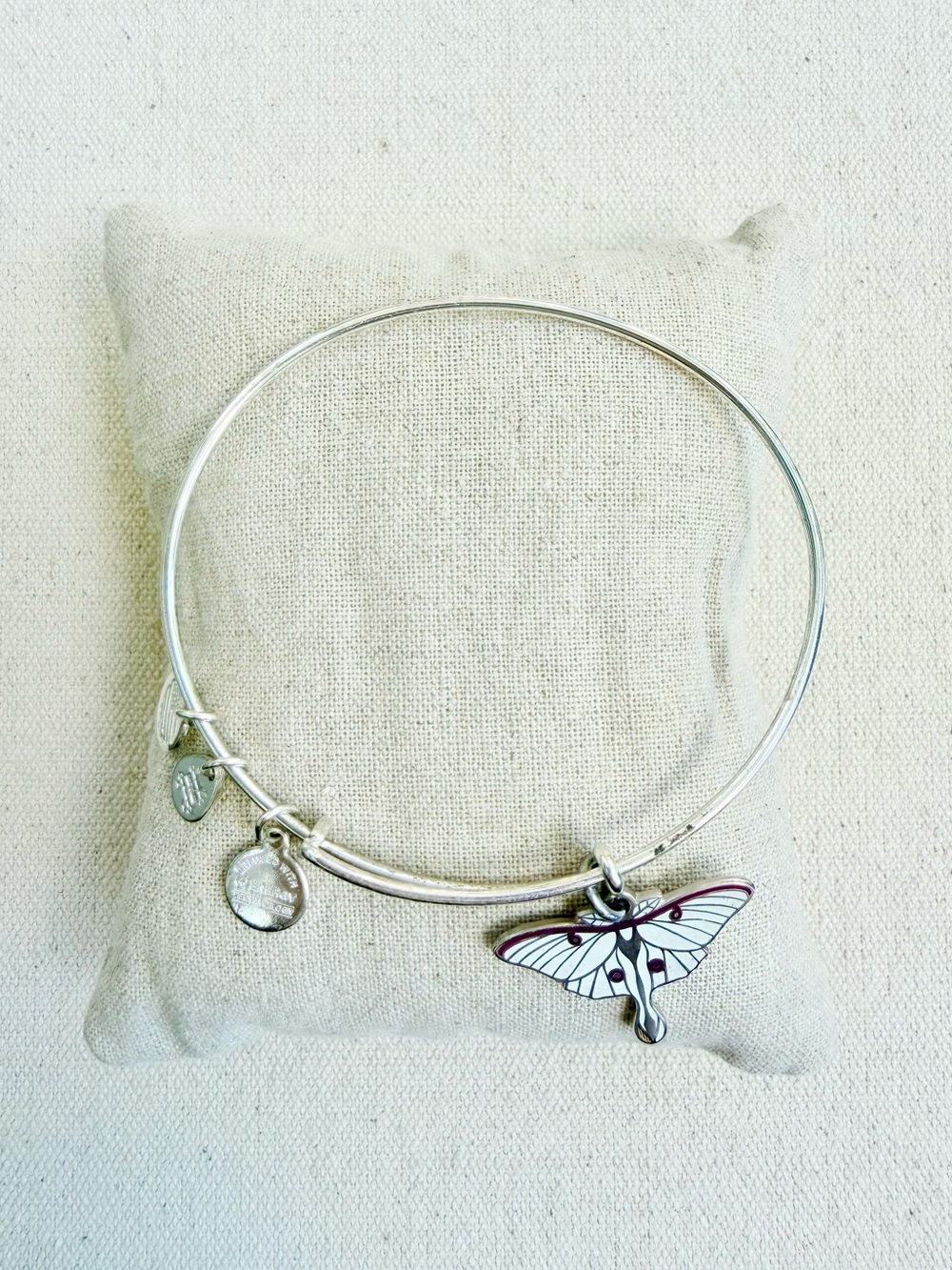 *Alex and Ani Silver Bracelet* Good Condition~Butterfly